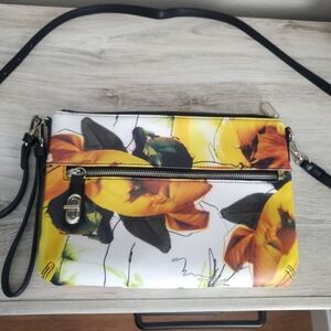 REED Modern American Luxury Yellow Floral Crossbody Bag